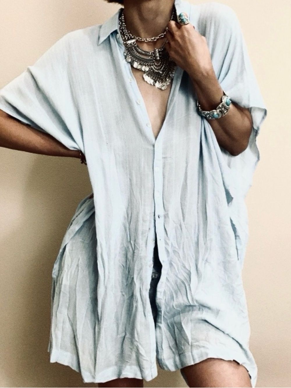L*Space Coverup Button Down Side Slits XS/S